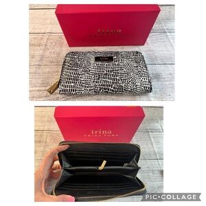TRINA TURK ANIMAL PRINT WALLET (Brown/White)